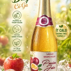 Nước Trái Cây Có Ga Ladofoods - Nước  Chanh Dây Có Ga Grape Valley 750mil
