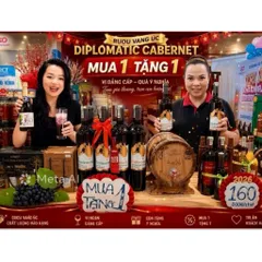 Rượu Vang Đỏ  Australia Diplomatic Cabernet 750mil 1Tang1