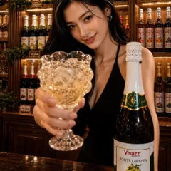 Nước Trái Cây Ladofoods - Nước Nho Xanh Có Ga Vivazz Chai 750mill