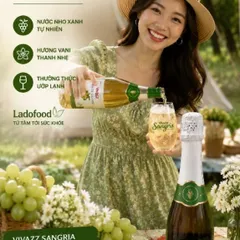 Nước Trái Cây Ladofoods - Nước Nho Xanh Có Ga Vivazz Chai 750mill
