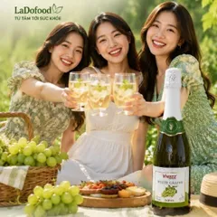 Nước Trái Cây Ladofoods - Nước Nho Xanh Có Ga Vivazz Chai 750mill