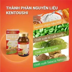 KEN TOU SHI - Viên uống hỗ trợ đtrị tiểu đường, giảm mỡ máu Nhật Bản, Lọ 180 viên