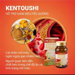 KEN TOU SHI - Viên uống hỗ trợ đtrị tiểu đường, giảm mỡ máu Nhật Bản, Lọ 180 viên