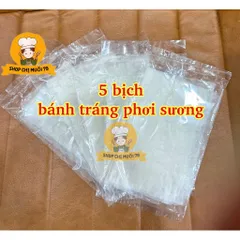 5bịch Bánh tráng phơi sương bán lẻ không kèm topping