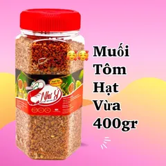Muối Tôm Như Ý loại hạt vừa 400gr hũ mới có logo