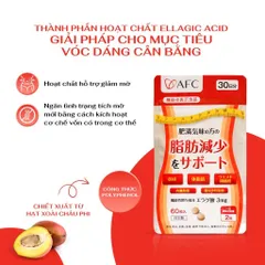 [ CHÍNH NGẠCH ] AFC Ellagic Acid 60 Viên Nhật Bản – Giảm Cân AFC, Hỗ Trợ Giảm Mỡ Nội Tạng & Mỡ Bụng