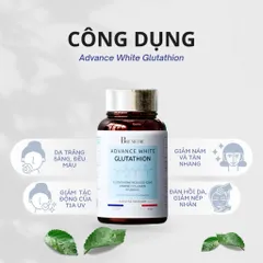 [CHÍNH NGẠCH] ADVANCE WHITE GLUTATHION Pháp – Viên Uống Hỗ Trợ Trắng Sáng Da, Glutathion Collagen Vitamin C, Hộp 60 Viên