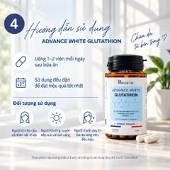 [CHÍNH NGẠCH] ADVANCE WHITE GLUTATHION Pháp – Viên Uống Hỗ Trợ Trắng Sáng Da, Glutathion Collagen Vitamin C, Hộp 60 Viên