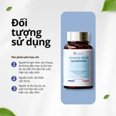 [CHÍNH NGẠCH] ADVANCE WHITE GLUTATHION Pháp – Viên Uống Hỗ Trợ Trắng Sáng Da, Glutathion Collagen Vitamin C, Hộp 60 Viên