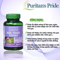 CAM KẾT CHÍNH HÃNG Thải độc gan MILK THISTLA EXtract 180 viên của Mỹ