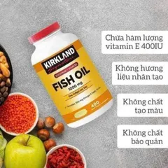 Dầu cá Fish oil 1000mg lọ 400v date 2029 CAM KẾT CHÍNH HÃNG MỸ