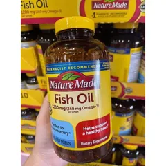 Dầu cá Nature Made Fish Oil 1200mg hộp 300 viên của Mỹ cam kết chính hãng