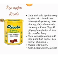 KẸO NGẬM  RICOLA ĐỨC  1 hộp 250g 180 viên date 2027