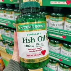 DẦU CÁ NATURE’S BOUNTY FISH OIL 1400MG 130 VIÊN CỦA MỸ