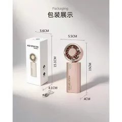 Quạt JM010 siêu mạnh khủng khiếp , động cơ phản lực drone , không chổi than , gập và đeo cổ tiện lợi , pin 1800mah sẵn