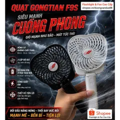 Quạt Gongtian F9S , siêu mạnh giông bão , động cơ không chổi than , sử dụng pin 21700 tháo rời đi kèm , quạt gập 180 độ 863881