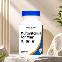 Viên uống Nutricost Multivitamin For Men |120 viên| Hỗ trợ các chuyển hóa sinh hóa & thể chất đặc thù của nam giới [SP Chuẩn Mỹ không tem]
