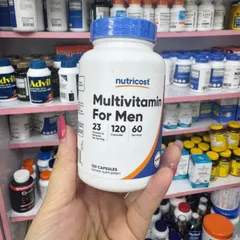 Viên uống Nutricost Multivitamin For Men |120 viên| Hỗ trợ các chuyển hóa sinh hóa & thể chất đặc thù của nam giới [SP Chuẩn Mỹ không tem]