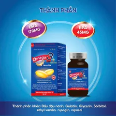 Omega 3 Vinh Gia Giàu DHA Hơn, Giúp Tăng Cường Sức Khỏe Mắt & Trí Não, Đẹp Da Hộp 100 viên