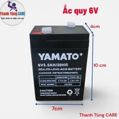 Ắc quy xe điện trẻ em 6V5.5Ah YAMATO Nhật Bản, Pin cho cân điện tử, quạt tích điện, an toàn bền bỉ