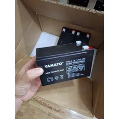 Bình sạc 12V7.5Ah YAMATO Nhật Bản, bộ cấp nguồn 12V dùn cho loa kéo, UPS,  quạt tích điện, an toàn