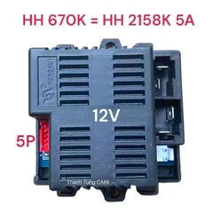 [HH670K] Mạch & Điều khiển từ xa Xe điện trẻ em HH-670K | HH670Y| HH2158K 5A 12V chính hãng HongHui | 5 chân tín hiệu