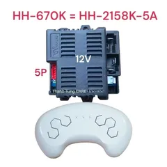 [HH670K] Mạch & Điều khiển từ xa Xe điện trẻ em HH-670K | HH670Y| HH2158K 5A 12V chính hãng HongHui | 5 chân tín hiệu