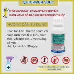 Thuốc muỗi Quickper 50ec dung tích 100ml 2 thành phần- hạ gục nhanh, tồn lưu lâu, có thêm 2% trợ lực