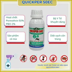 Thuốc muỗi Quickper 50ec dung tích 100ml 2 thành phần- hạ gục nhanh, tồn lưu lâu, có thêm 2% trợ lực