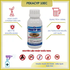 Thuốc diệt muỗi, côn trùng Pekacyp 10EC (Chai 100 ml) sử dụng, diệt muỗi trong y tế