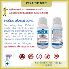 Thuốc diệt muỗi, côn trùng Pekacyp 10EC (Chai 100 ml) sử dụng, diệt muỗi trong y tế