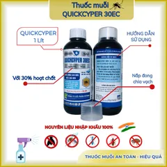 Quickcyper 30ec – Kiểm soát muỗi, côn trùng hiệu quả, hàm lượng cao, sạch ruồi - chai 1 lít