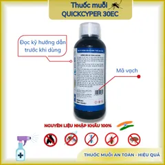 Quickcyper 30ec – Kiểm soát muỗi, côn trùng hiệu quả, hàm lượng cao, sạch ruồi - chai 1 lít