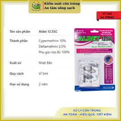 Combo xử lý côn trùng: vỉ Aldet 5ml và lọ Quickper 50ec 100ml, xử lý bọ chét, mạt gà, muỗi,..tồn lưu