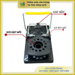 Bẫy kẹp chuột thông minh, lò xo siêu nhậy, bắt chuột an toàn- chất liệu nhựa đen cao cấp (xịn)