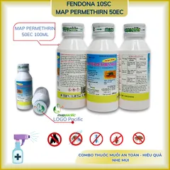 Combo sản phẩm diệt muỗi, côn trùng Fendona 10sc 50ml và Map Permethrin 50ec 100ml