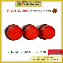 [Combo 50 lọ] Hantox-200 lọ 50ml – Xử lý bọ chét, mòng gà, mạt gà, ve rận chó mèo & gia cầm
