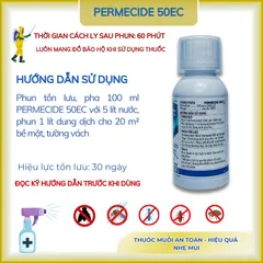 Thuốc muỗi cải tiến Permecide 50ec, thuốc diện muỗi, côn trùng trợ lực mạnh mẽ dung tích 100ml