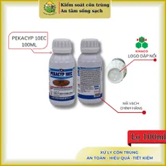 [10 lọ] Pekacyp 10ec chai dung tích 100ml, kiểm soát muỗi và côn trùng, cypermethrin 10%- nhẹ mùi