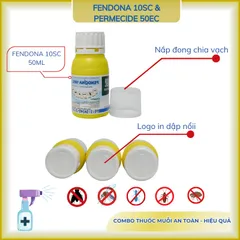 [Combo cải tiến] Fendona 10SC 50ml và Permecide 50EC 100ml diệt côn trùng, ruồi, muỗi,... tặng 2 bd