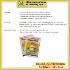 Combo xử lý kiến và gián: 1 tuýp zentek 35g thức ăn của gián Đức và 2 gói bột Thiapro 10g xử lý kiến