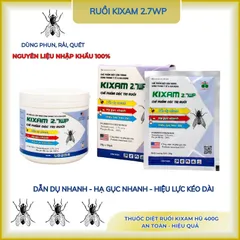 Ruồi Kixam 2.7wp, thuốc ruồi, bả ruồi, nhặng phụ gia dẫn dụ hạ gục nhanh- Hũ 400g(chính hãng)