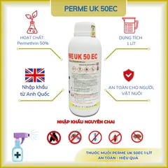PermeUK 50Ec thuốc muỗi, côn trùng- nhập khẩu nguyên chai từ Anh Quốc- dung tích 1 lít(chính hãng)