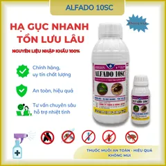 Alfado 10SC- thuốc diệt ruồi, muỗi, kiến ba khoang, gián, rận, ve, bọ chét không mùi- 100ml, 1lít