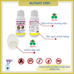 Alfado 10SC- thuốc diệt ruồi, muỗi, kiến ba khoang, gián, rận, ve, bọ chét không mùi- 100ml, 1lít