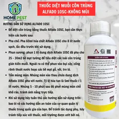 Alfado 10SC- thuốc diệt ruồi, muỗi, kiến ba khoang, gián, rận, ve, bọ chét không mùi- 100ml, 1lít
