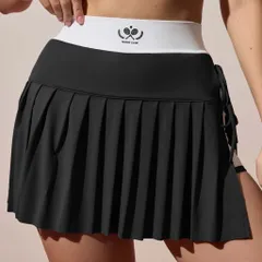 Chân Váy Xếp Ly Thể Thao Nữ Ngắn Có Quần Lót Trong Thắt Nơ Bên Hông