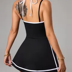 Set Váy Thể Thao Nữ Body Tôn Dáng Kèm Quần Short Co Giãn Thoáng Khí Ôm Dáng Thời Trang