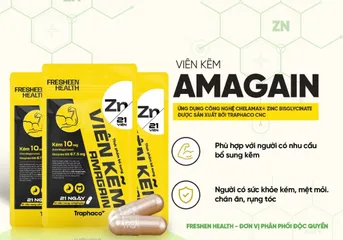 kẽm amagain com bo 2 túi dùng được khoảng 2 tháng, hàng date mới