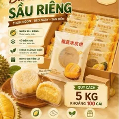 [Chính Hãng] Combo 10 Bánh Dẻo Lạnh Sầu Riêng 500g - Bánh Mochi Sầu Riêng Thơm Béo Ngậy, Đồ Ăn Vặt Nội Địa Trung Cao Cấp